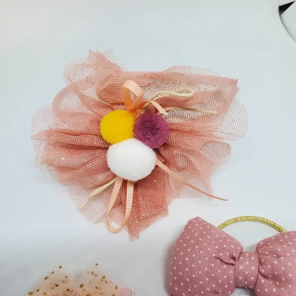 NIB Chicbaby Pink & White Hair Accessories